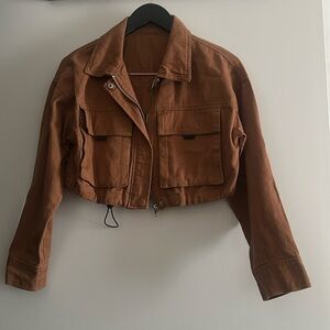 Free People Cropped Utility Jacket size XS